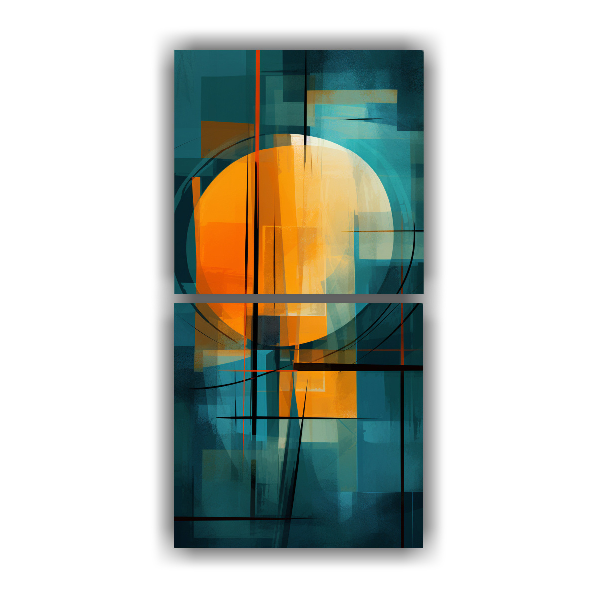 DOS COMPOSICIONES IMPRESO: EXPRESIVIDAD EN 30X60 CM - 1