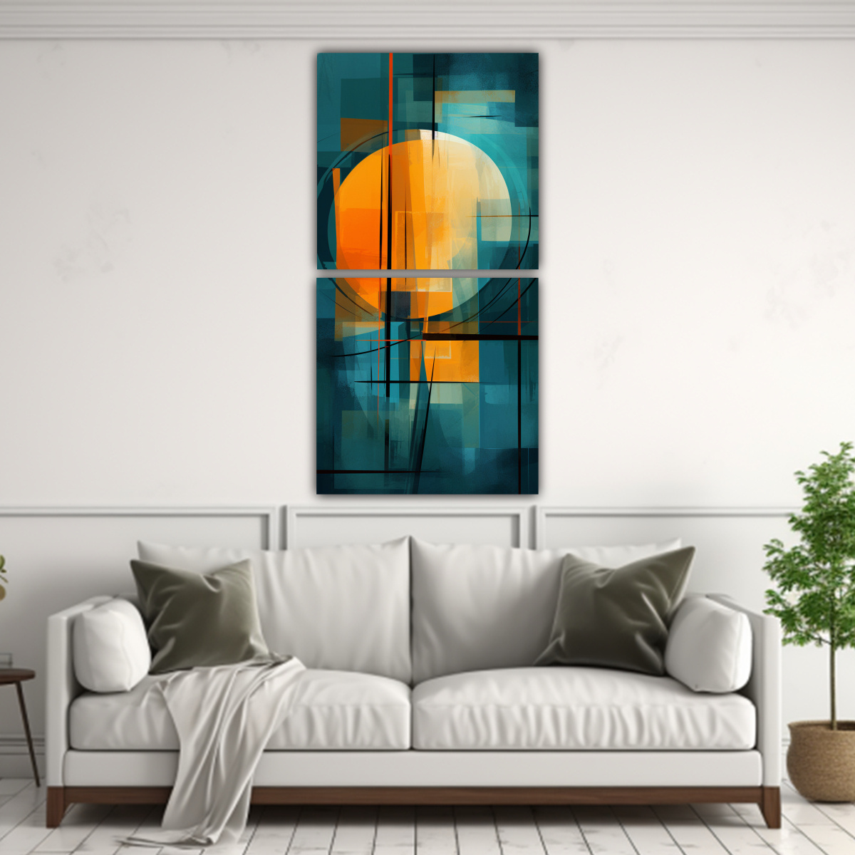 DOS COMPOSICIONES IMPRESO: EXPRESIVIDAD EN 30X60 CM - 2