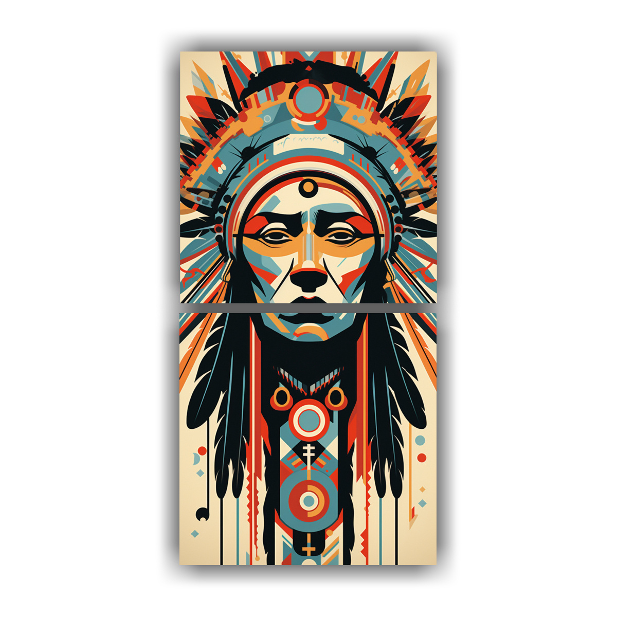 ARTE NATIVO AMERICANO: LIENZOS FLORALES DE LA 30X60 CM - 1