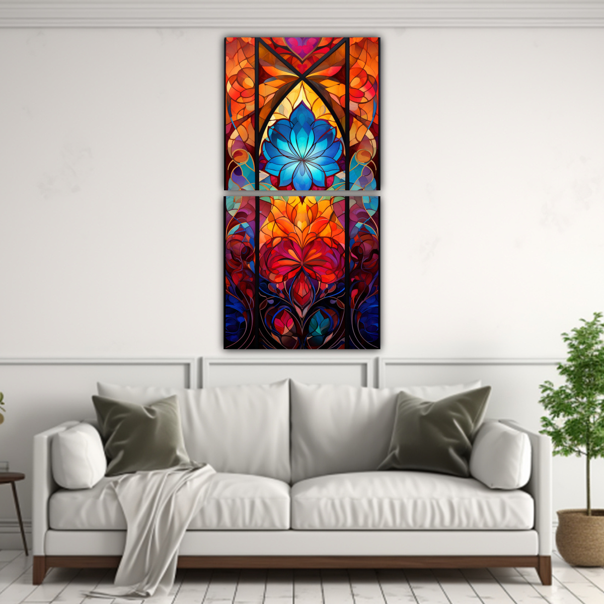 PINTURAS DECORATIVAS ABSTRACTAS ESTILO ARTE 40X80 CM - 2