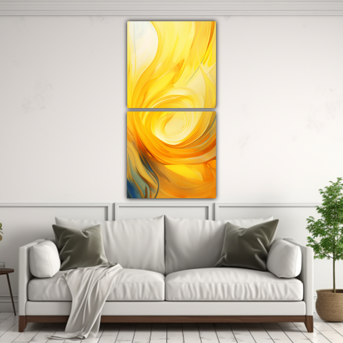 PINTURA ABSTRACTA COLORIDA CON GIRO BONITA PARA 20X40 CM - 2