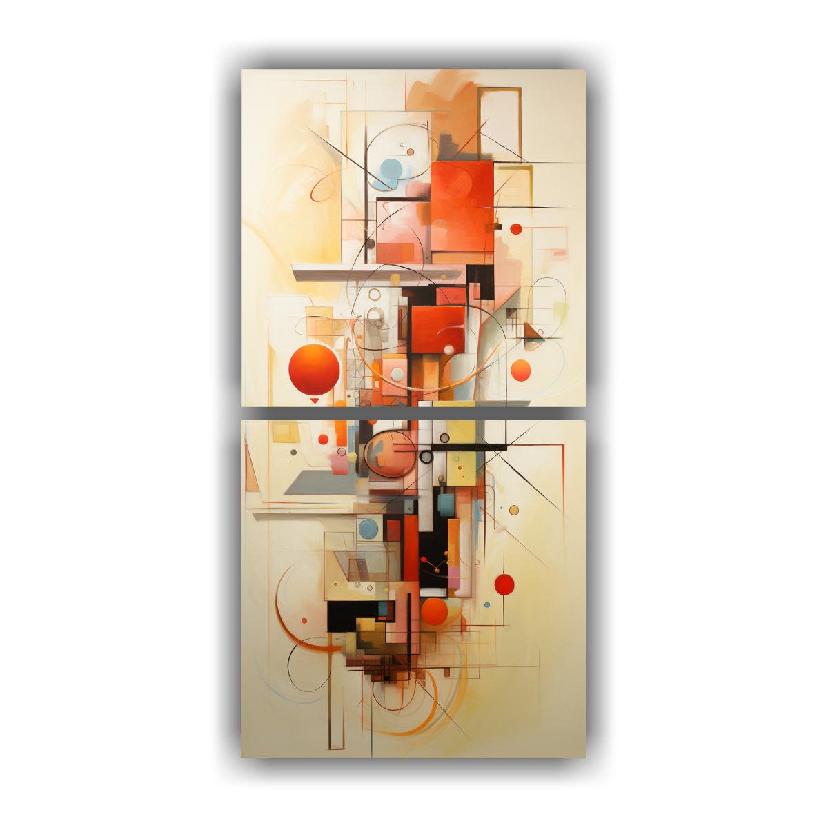 CONJUNTO DE LIENZOS MODERNOS PARA INTERIORES CON 40X80 CM - 1