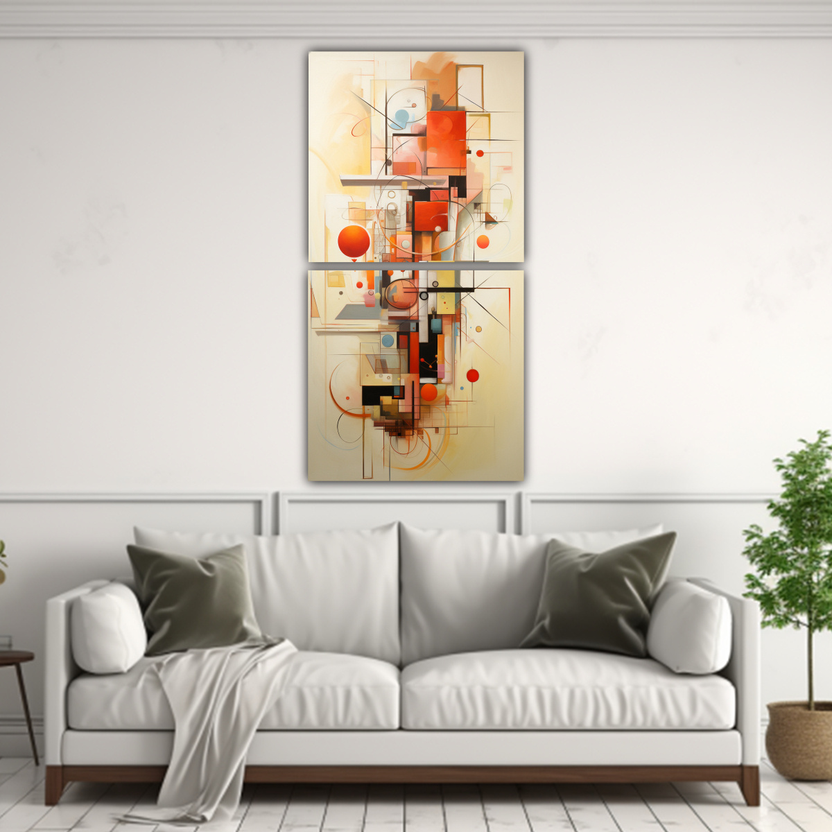 CONJUNTO DE LIENZOS MODERNOS PARA INTERIORES CON 40X80 CM - 2