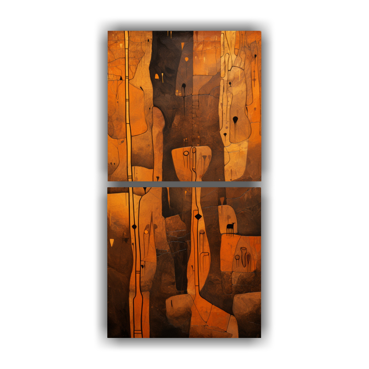 CUADROS CONCEPTUALES ELEGANTES ABSTRACTOS 80X160 CM - 1