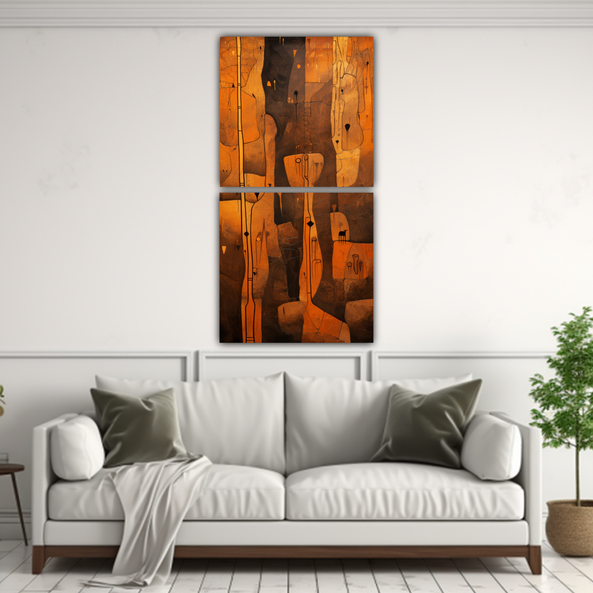 CUADROS CONCEPTUALES ELEGANTES ABSTRACTOS 80X160 CM - 2