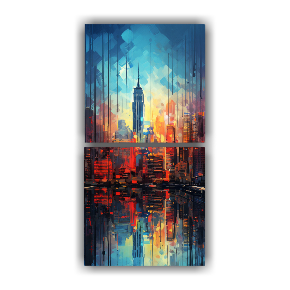 PINTURAS DECORATIVAS DE PAISAJES URBANOS 50X100 CM - 1