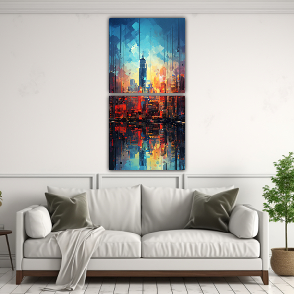PINTURAS DECORATIVAS DE PAISAJES URBANOS 50X100 CM - 2