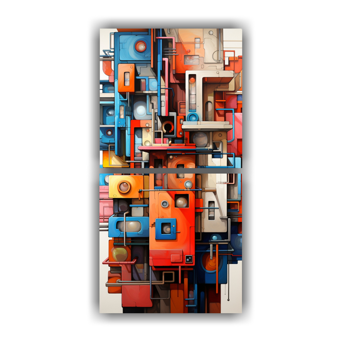 CUADROS EQUILIBRIO ABSTRACTO FUSIÓN DE 30X60 CM - 1