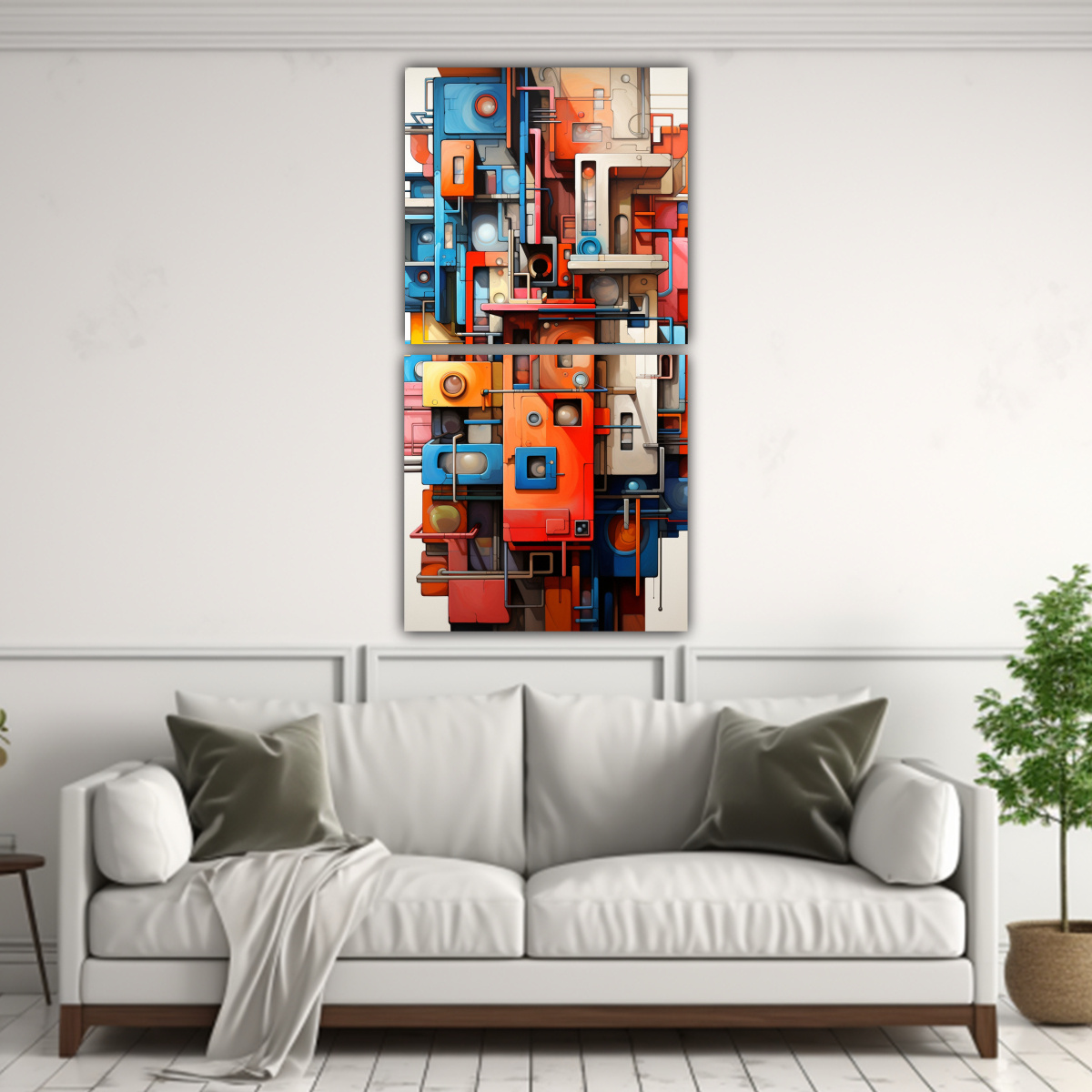CUADROS EQUILIBRIO ABSTRACTO FUSIÓN DE 30X60 CM - 2