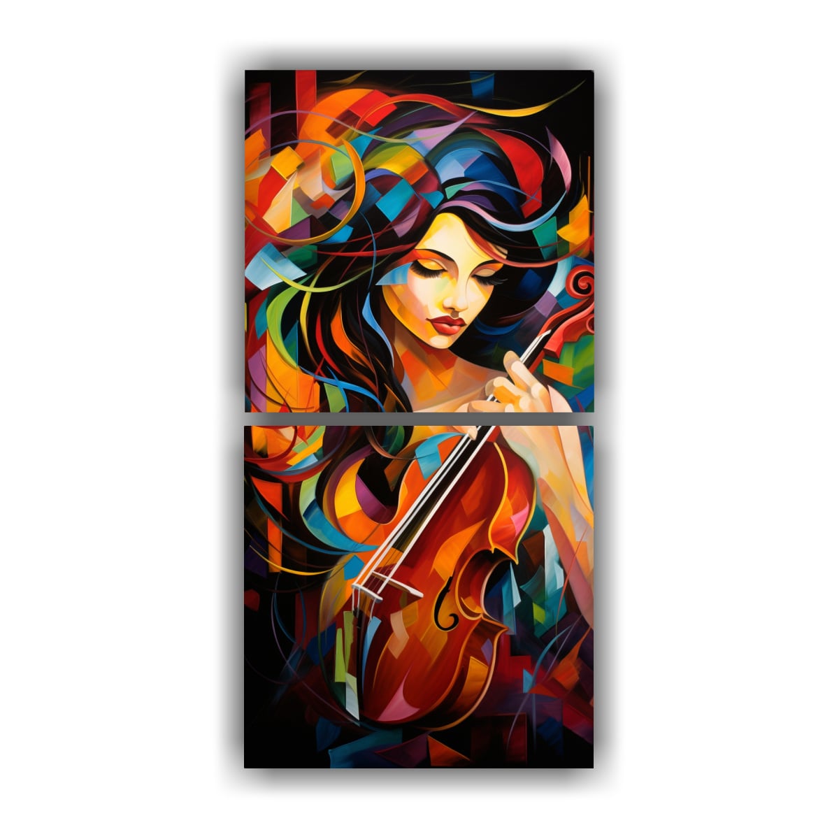 PINTURAS DECORATIVAS DE LIENZO SET 2 DISEÑOS 60X120 CM - 1