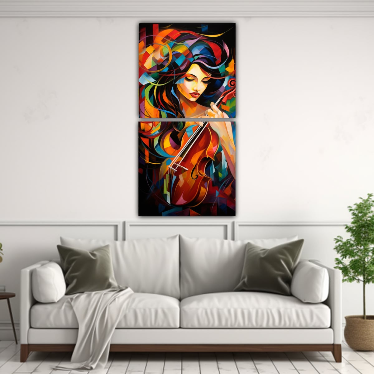 PINTURAS DECORATIVAS DE LIENZO SET 2 DISEÑOS 60X120 CM - 2