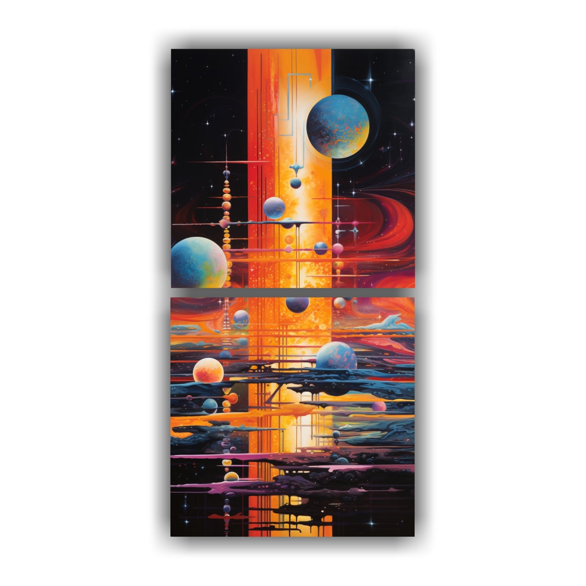 PINTURAS DECORATIVAS EN BASTIDOR CON 50X100 CM - 1
