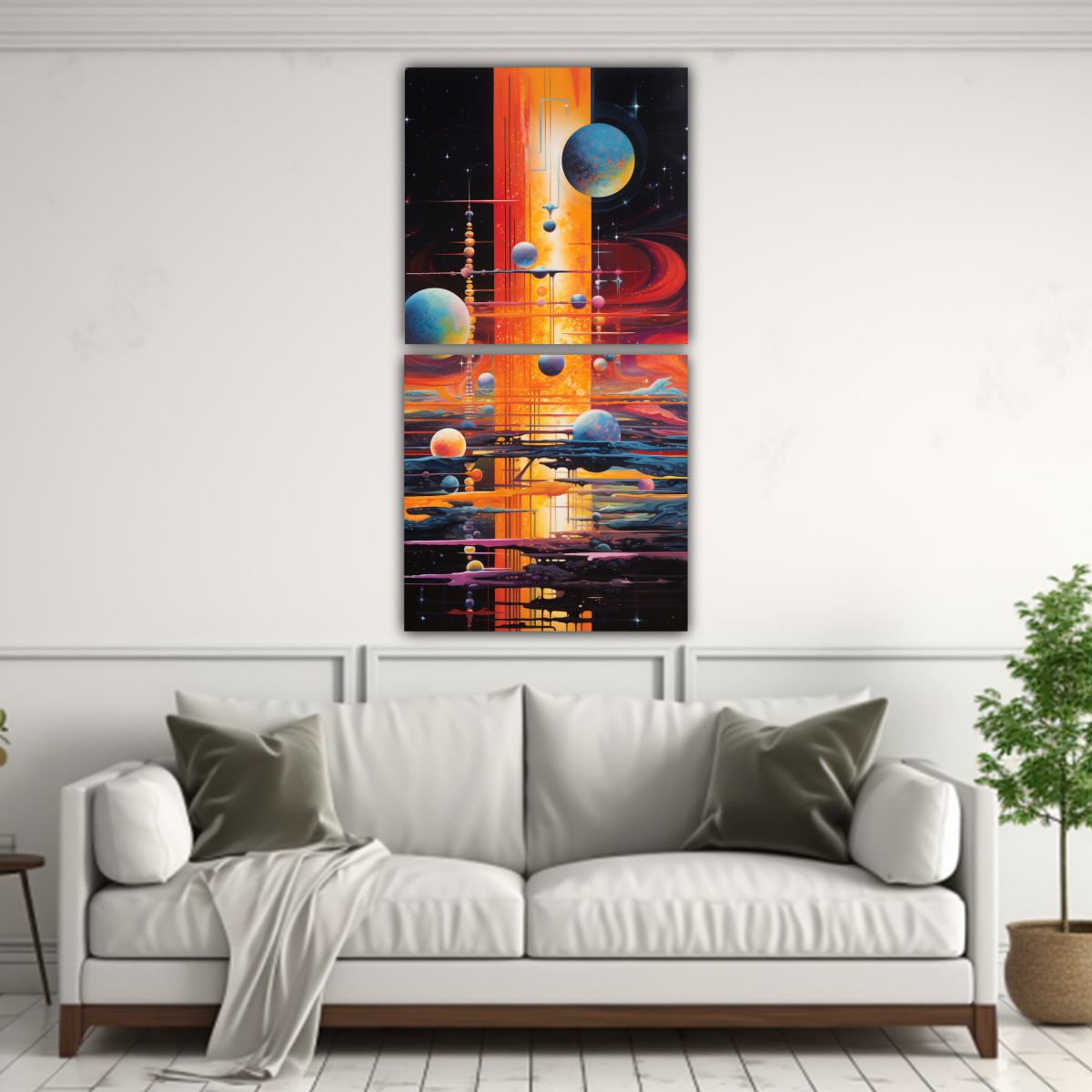 PINTURAS DECORATIVAS EN BASTIDOR CON 50X100 CM - 2