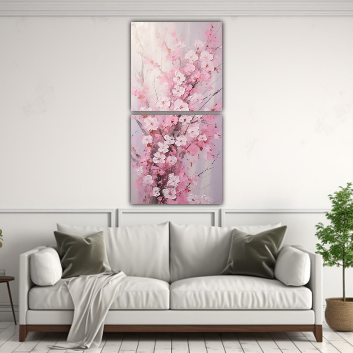 PINTURA EN LIENZO DE ALTA CALIDAD CON BRILLANTES 80X160 CM - 2