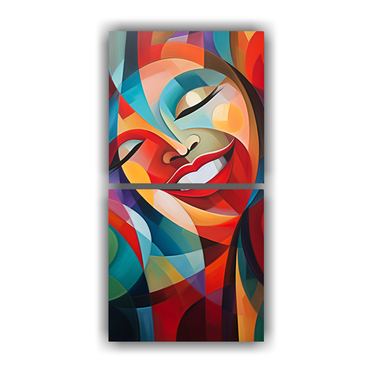 PINTURAS ABSTRACTAS DE EMOCIONES EN COLORES, 60X120 CM - 1
