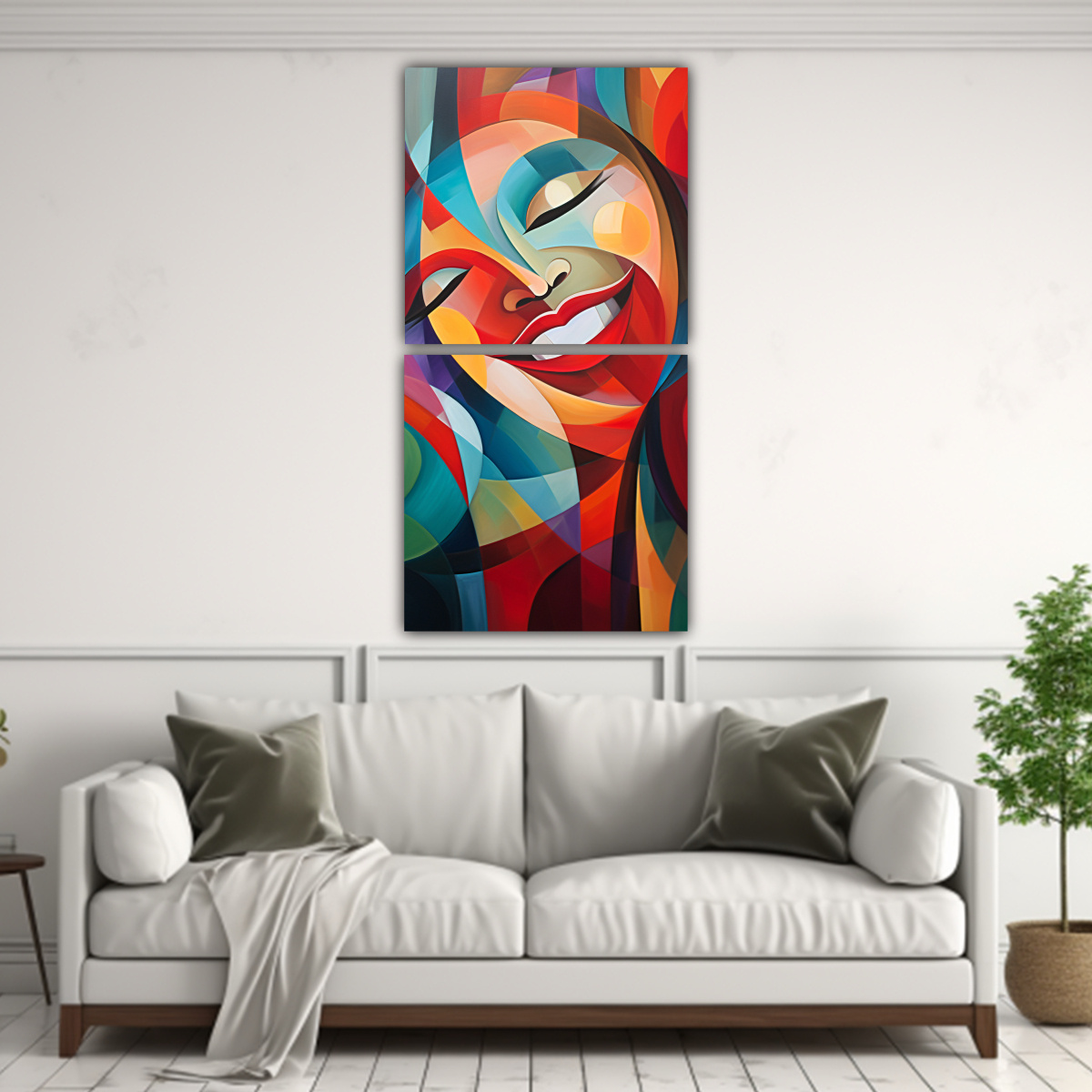 PINTURAS ABSTRACTAS DE EMOCIONES EN COLORES, 60X120 CM - 2