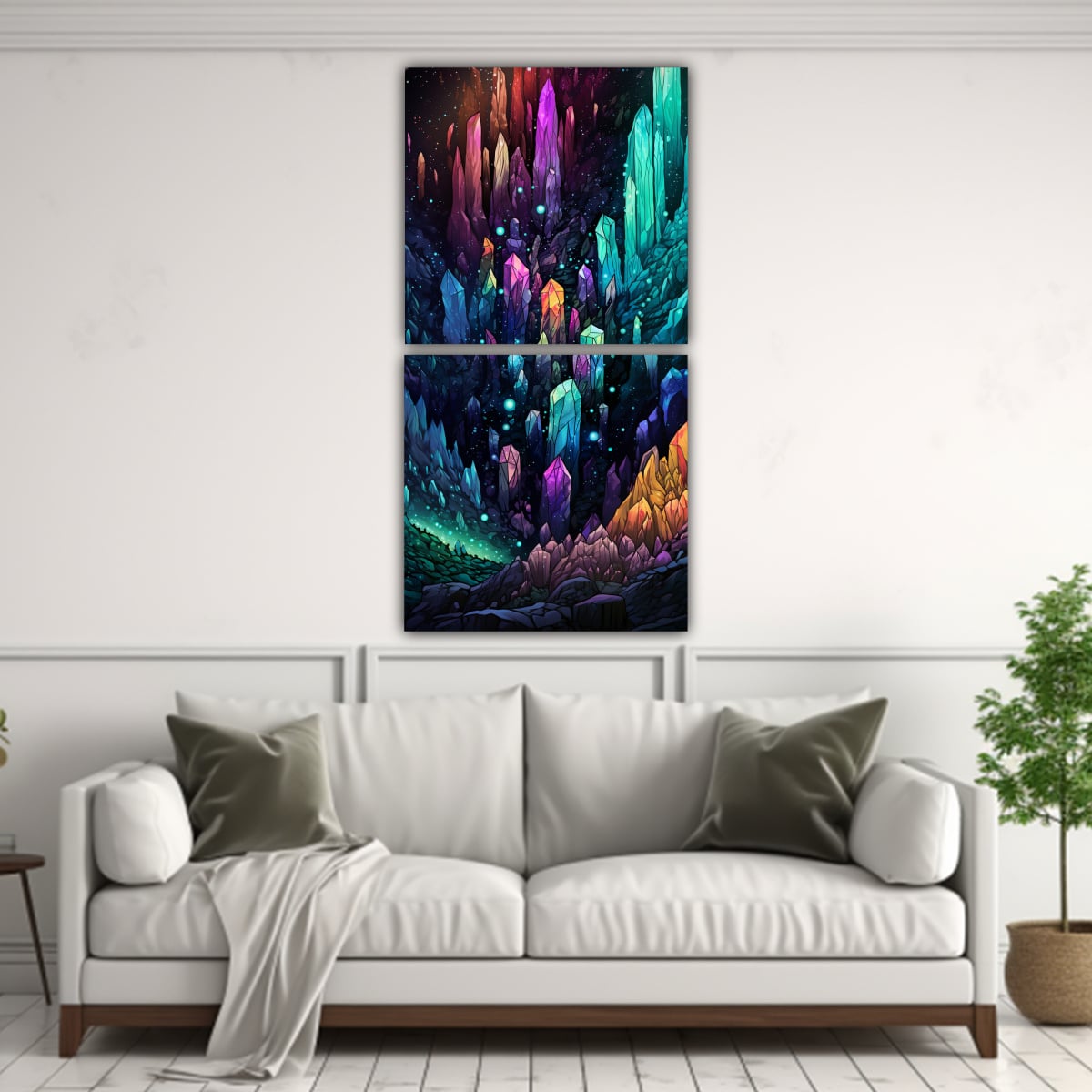 CUADROS ABSTRACTOS CALIDEZ ESTILO KE PIEDRA 70X140 CM - 2