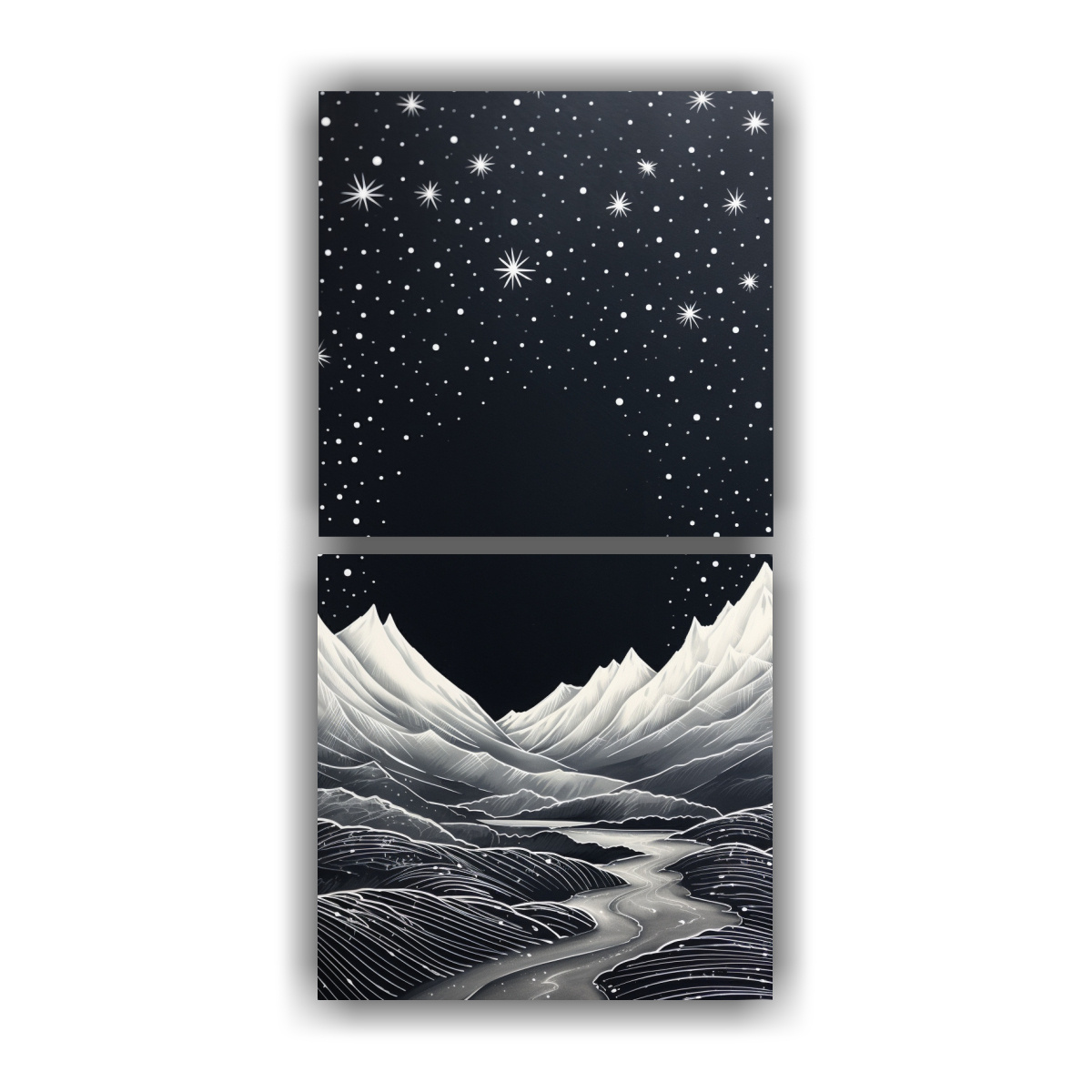 DIPTICO TELA SUBLIMADA UNICA CON PAISAJE DE 70X140 CM - 1