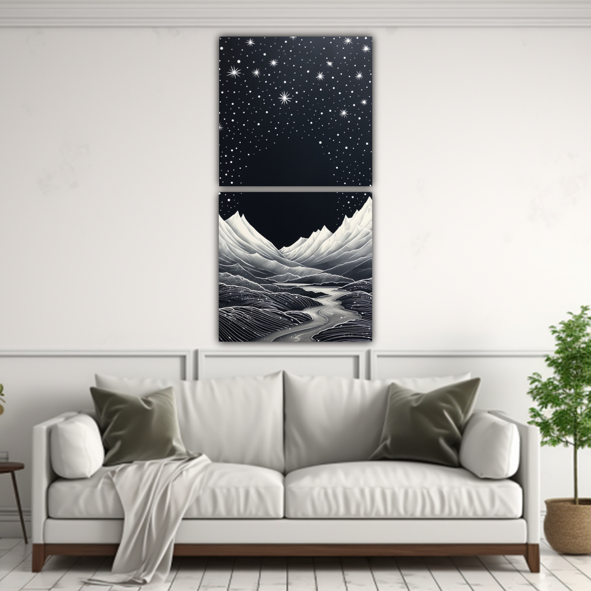 DIPTICO TELA SUBLIMADA UNICA CON PAISAJE DE 70X140 CM - 2