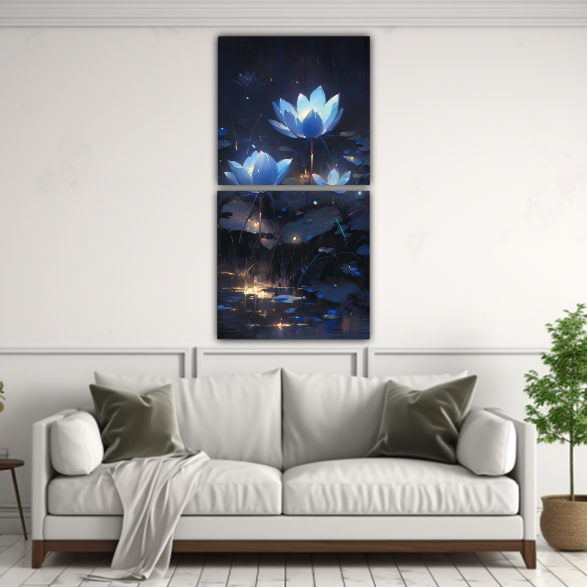 PINTURA LIENZOS TELA ABSTRACCIÓN ARMÓNICA LOTO 60X120 CM - 2