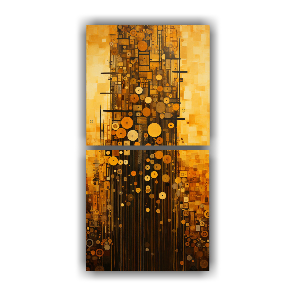 CUADRO ACUARELA TEMÁTICA ABSTRACTA CON GRAN 60X120 CM - 1
