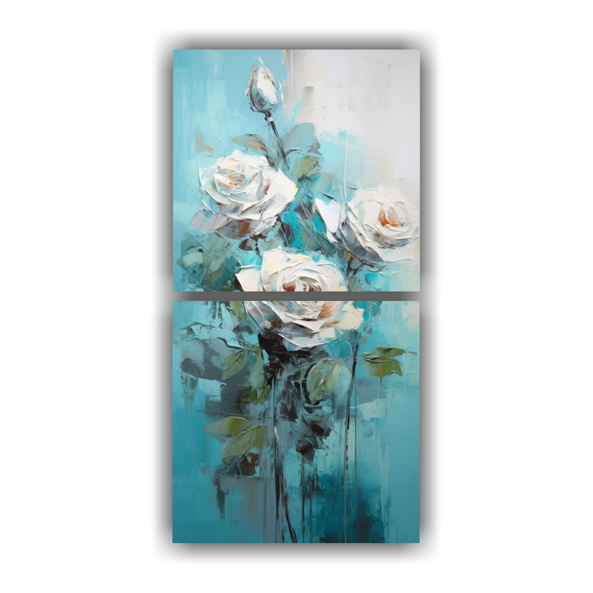 PINTURA EN LIENZO ESTILO DOS COMPOSICIONES 60X120 CM - 1