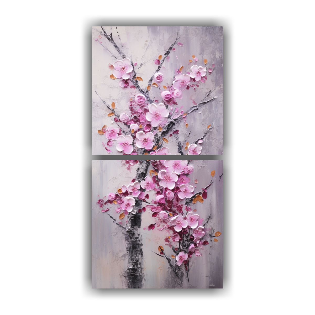 PINTURA DE FLORES DE CEREZO VIBRANTES MOTIVO 80X160 CM - 1