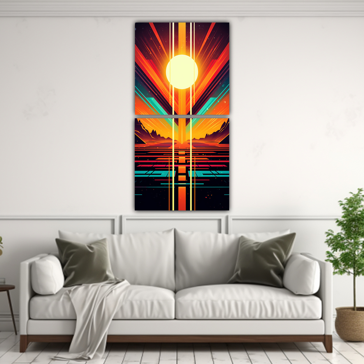 CUADROS DECORATIVOS DE LÍNEAS FINAS Y CLÁSICAS 80X160 CM - 2