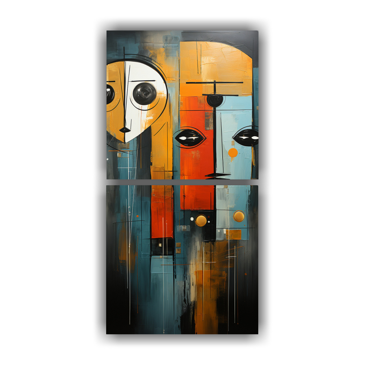 CUADROS MODERNOS EXPRESIVOS PINCELADAS AUDACES 20X40 CM - 1