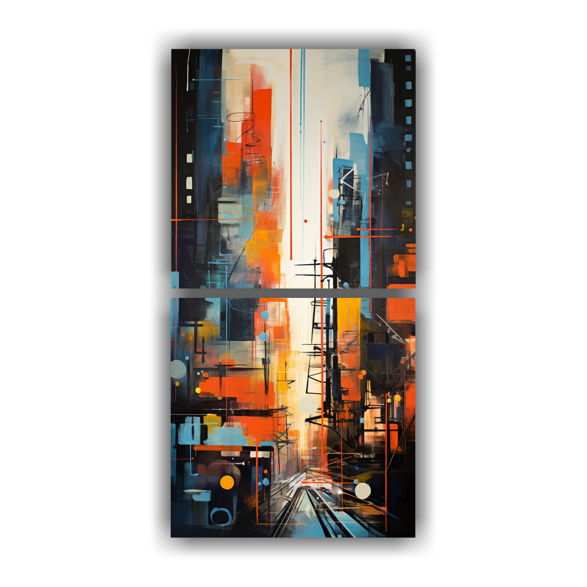 SET 2 CUADROS DECORATIVOS DE PARED CUADRO VIVA 20X40 CM - 1