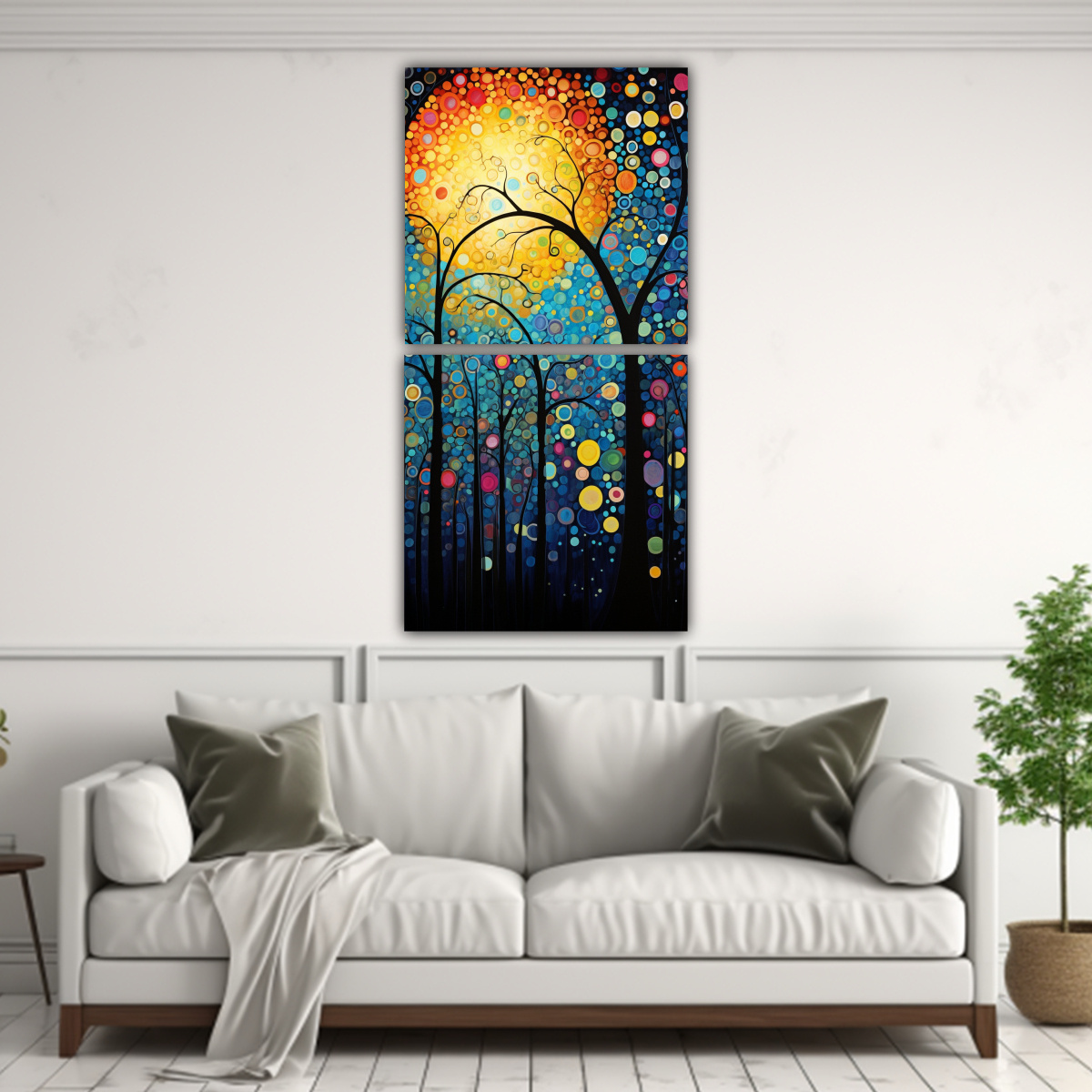 CONJUNTO 2 CUADROS VIDA ESPECTACULAR ESCENA 60X120 CM - 2