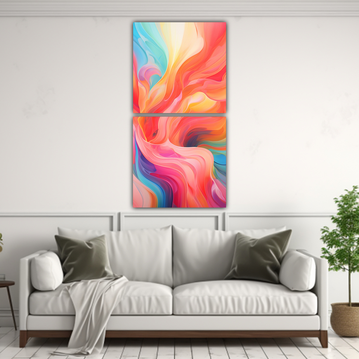 DÍPTICO ARTE POP DE ALTA CALIDAD PATRONES 40X80 CM - 2