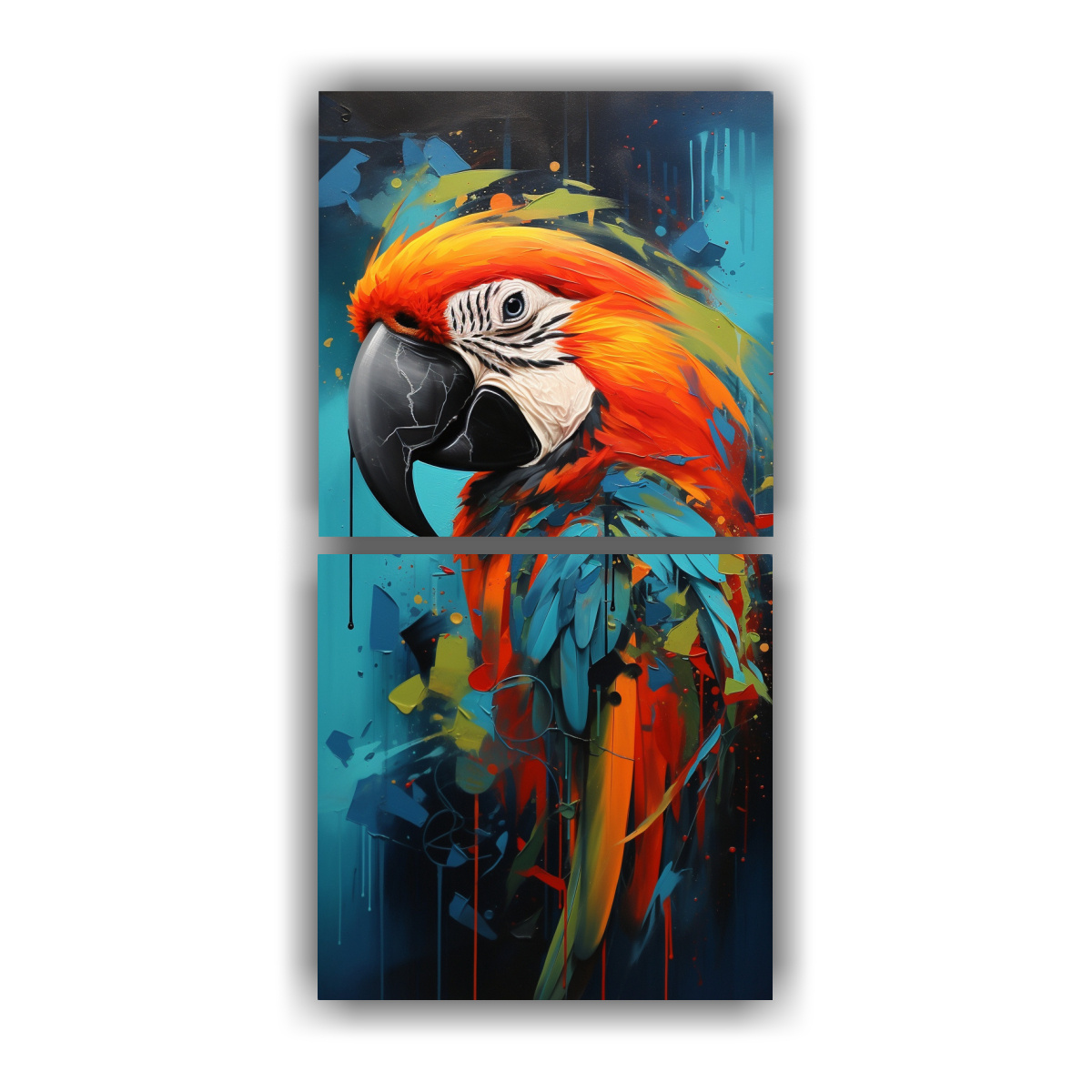 CUADROS TELA SUBLIMADA ANIMALES ABSTRACTOS PARA 60X120 CM - 1