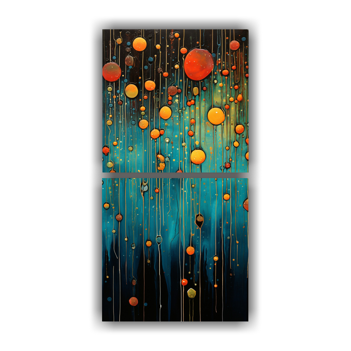 PINTURAS DECORATIVAS ABSTRACTAS: COMPOSICIONES 20X40 CM - 1