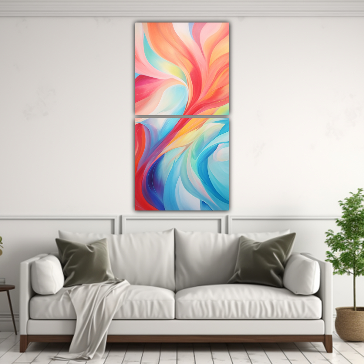 PINTURAS DECORATIVAS INTERPRETACIÓN ABSTRACTA DE 60X120 CM - 2