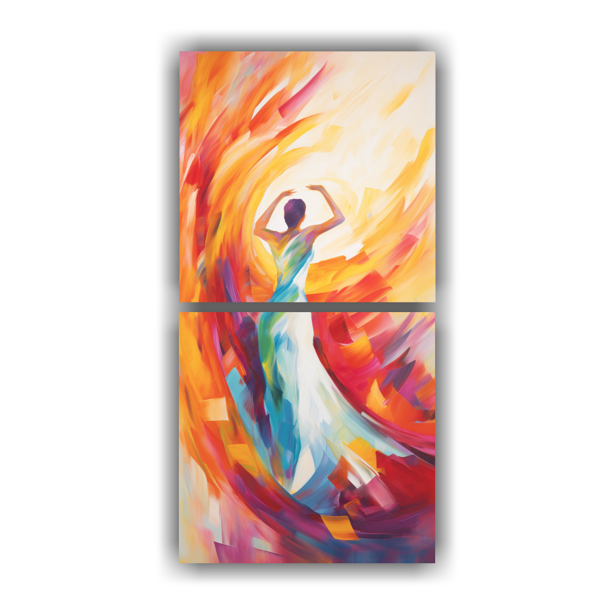 PINTURAS DECORATIVAS DE INTERPRETACIÓN ABSTRACTA 80X160 CM - 1