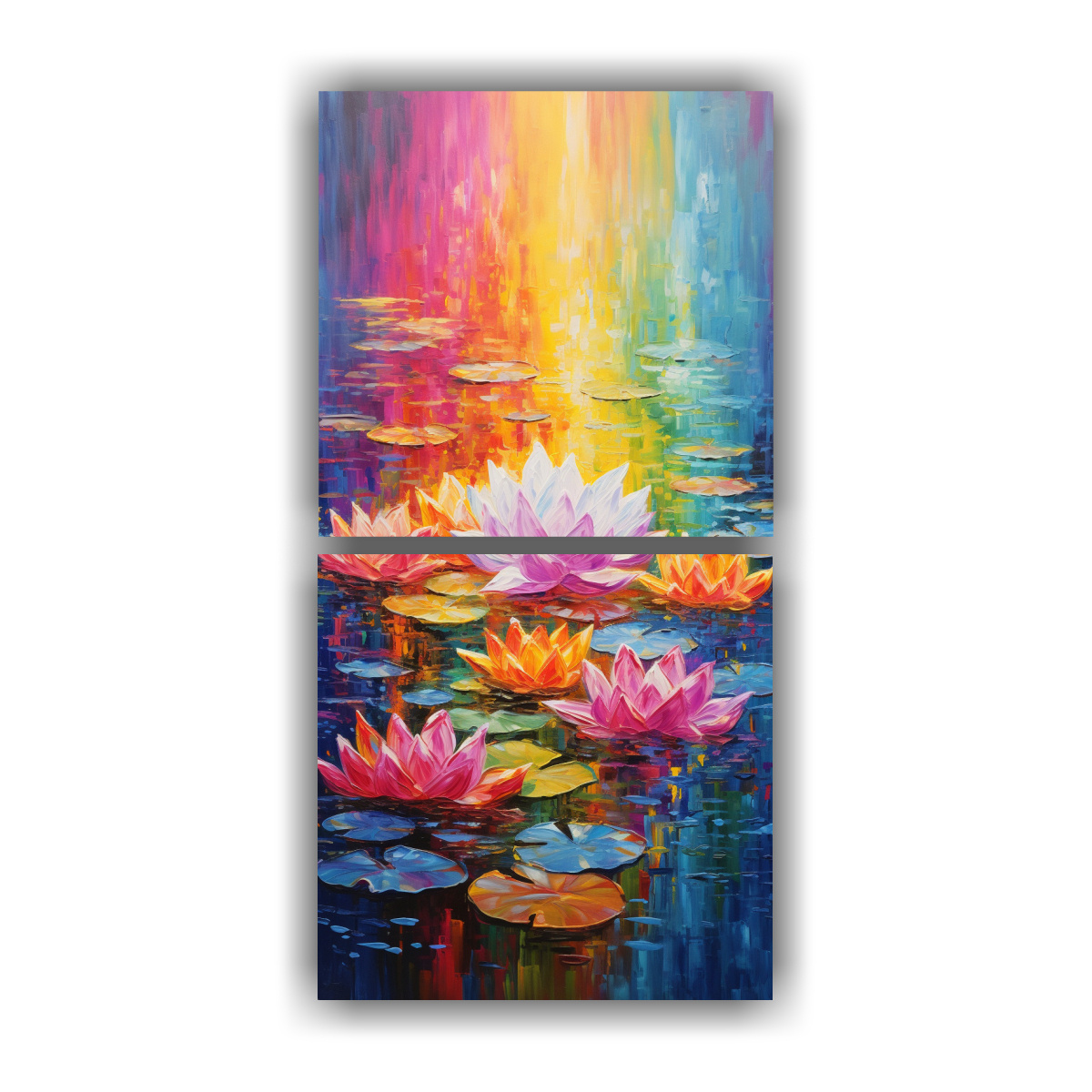 SET 2 CUADROS DE PARED PATRÓN INTENSO PARA 30X60 CM - 1