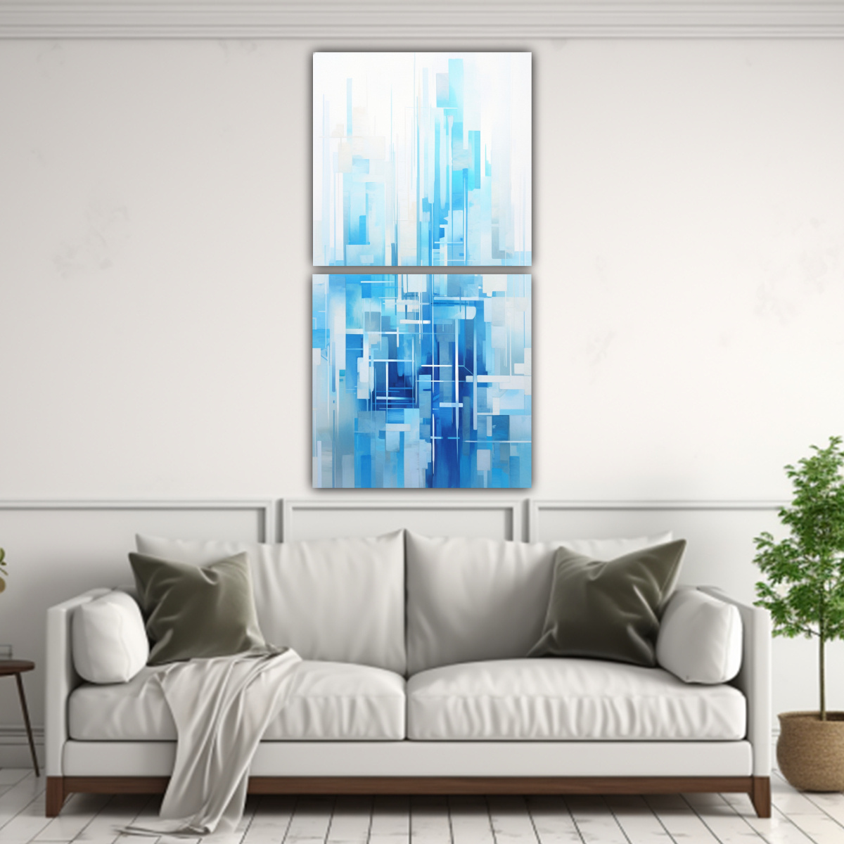 PINTURAS DECORATIVAS ABSTRACTAS DE EDIFICIOS DE 50X100 CM - 2