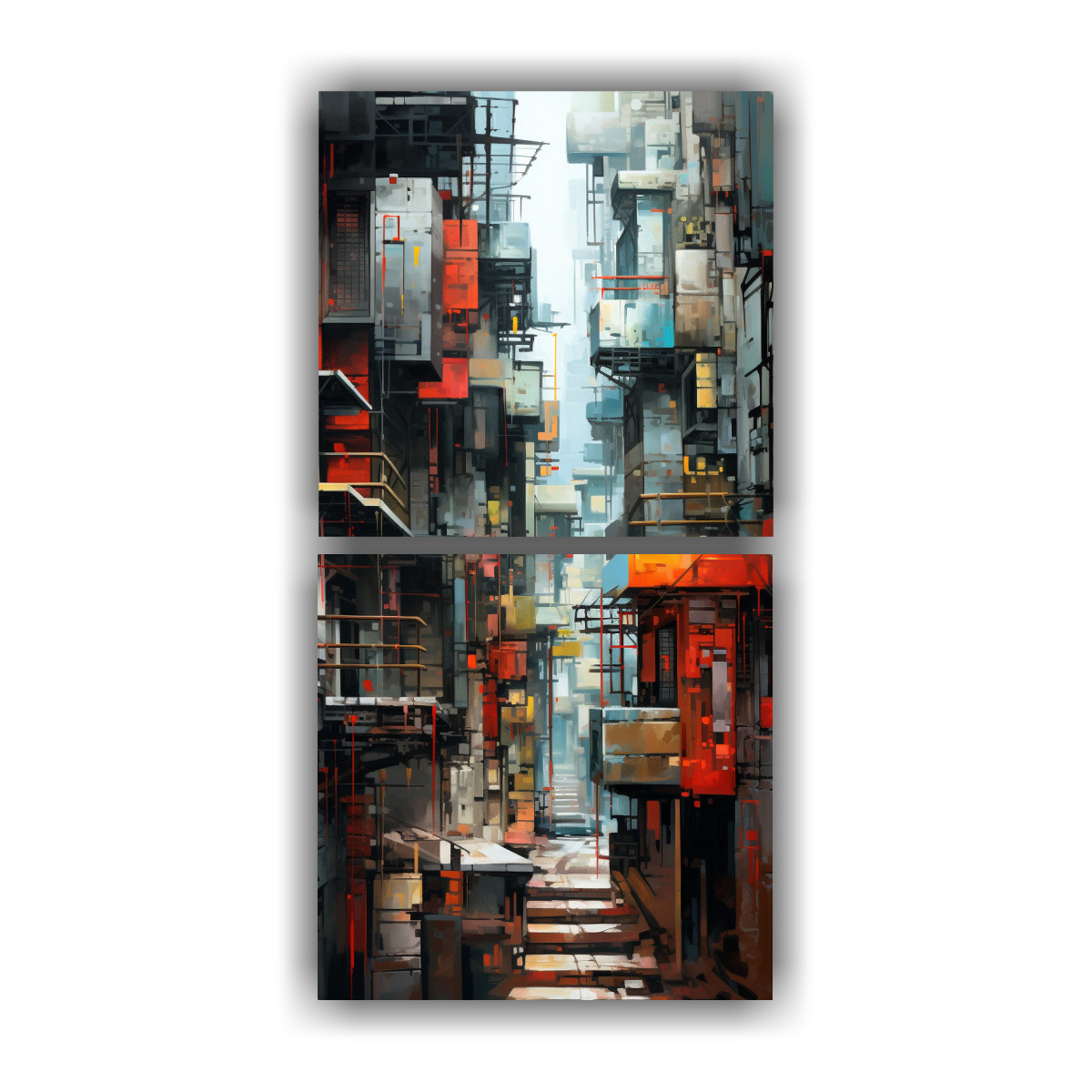 CUADROS ABSTRACTOS ENCUENTROS SERENDIPITOSOS EN 60X120 CM - 1