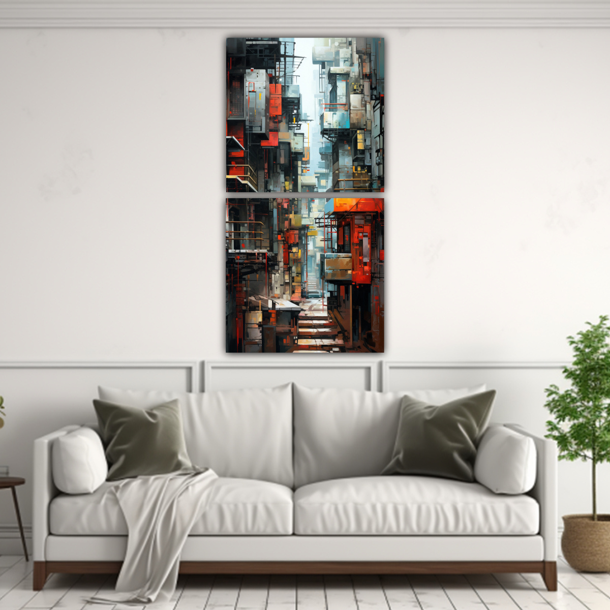 CUADROS ABSTRACTOS ENCUENTROS SERENDIPITOSOS EN 60X120 CM - 2