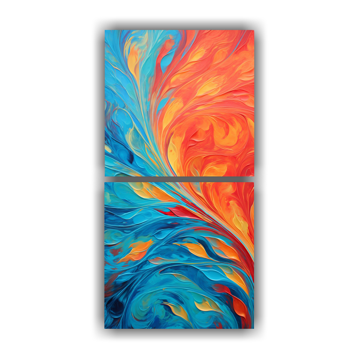 PINTURAS DECORATIVAS SET 2 VANGUARDIA ÉPOCA CON 60X120 CM - 1