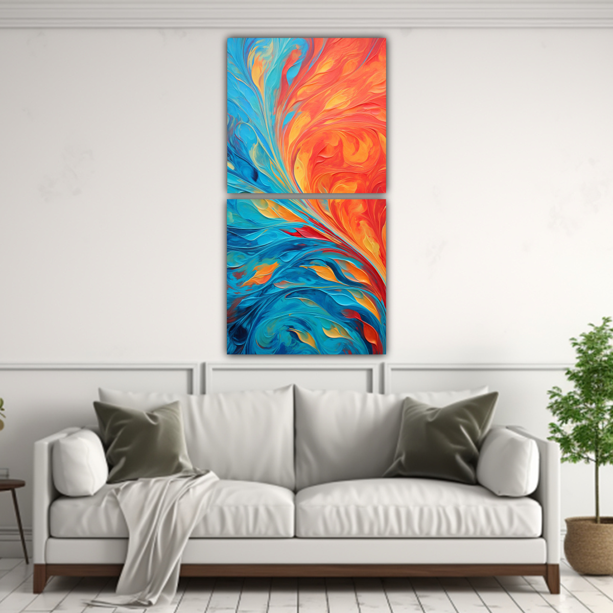 PINTURAS DECORATIVAS SET 2 VANGUARDIA ÉPOCA CON 60X120 CM - 2