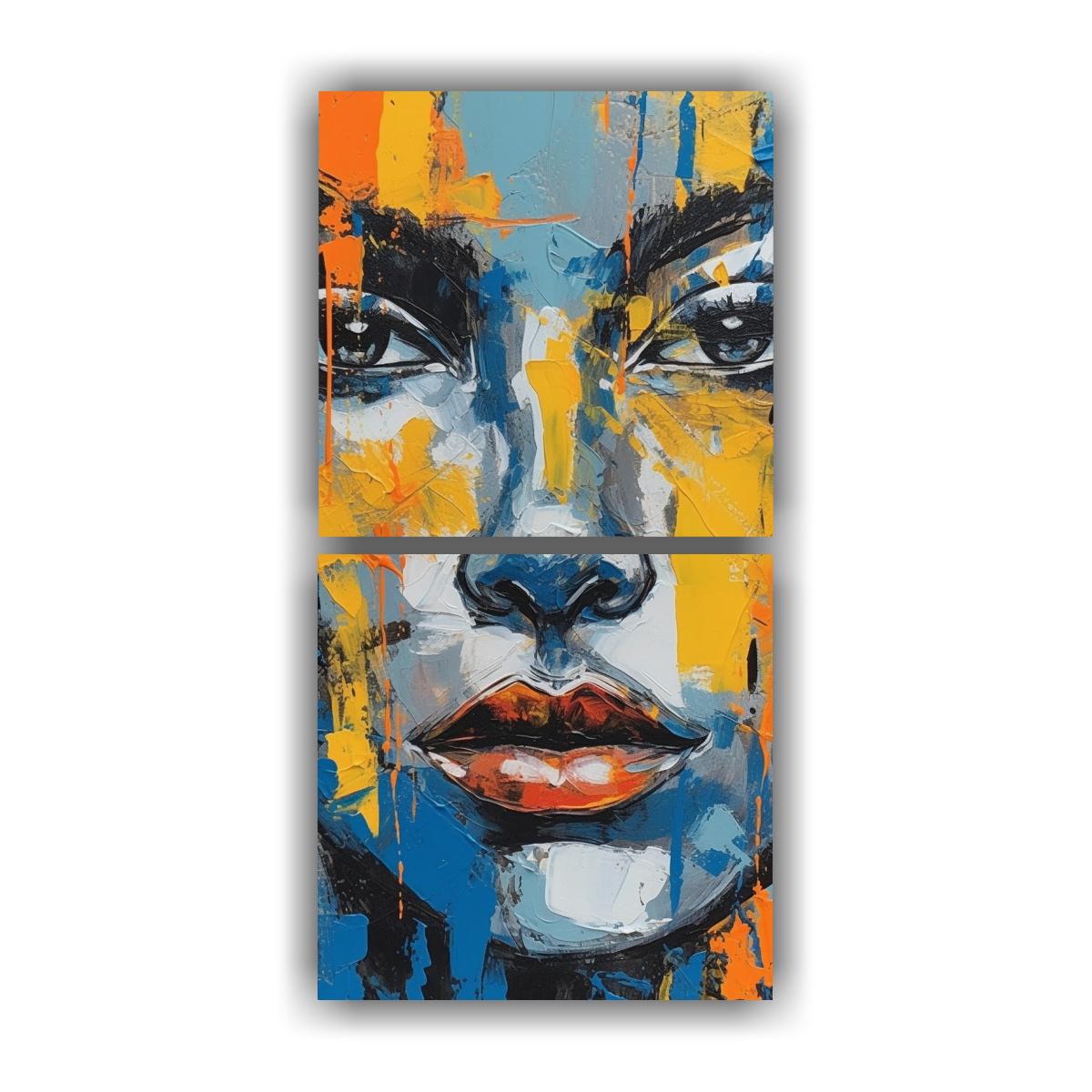 CUADRO DECORATIVO DE MUJER CON MAQUILLAJE, ARTE 70X140 CM - 1