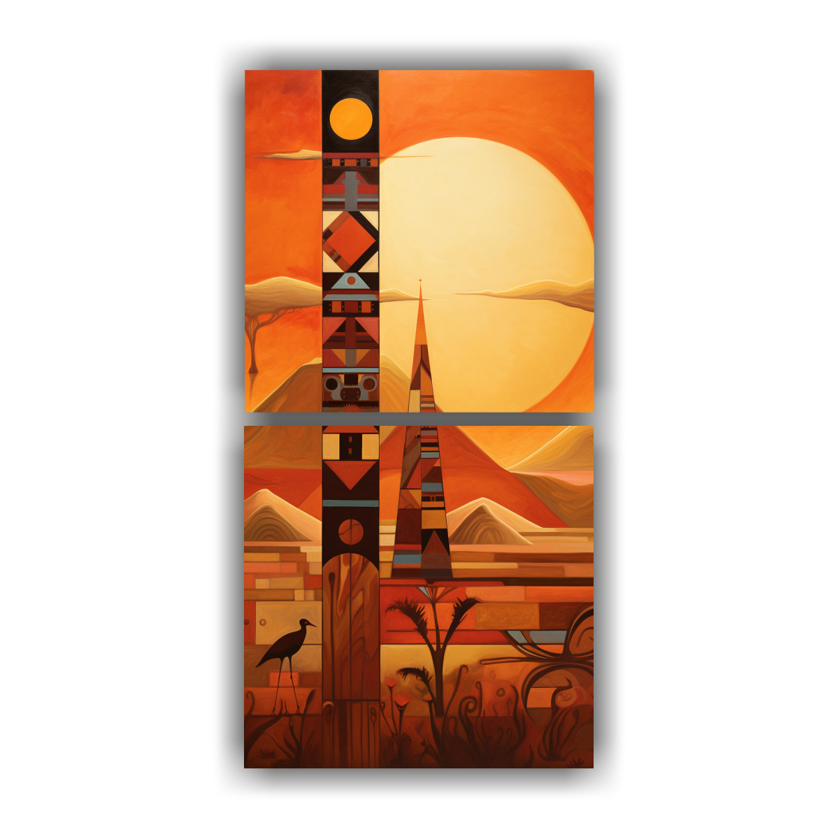 PINTURAS DECORATIVAS CON REINTERPRETACIÓN 40X80 CM - 1