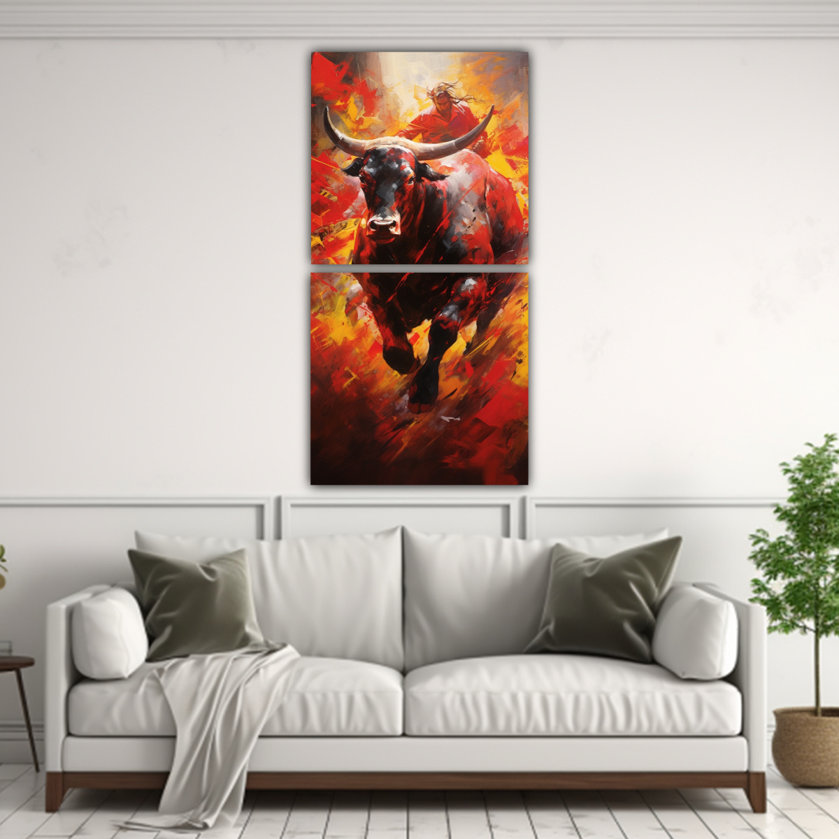 ARTES DE PARED IMPRESO FULL COLOR ABSTRACTO EN 80X160 CM - 2