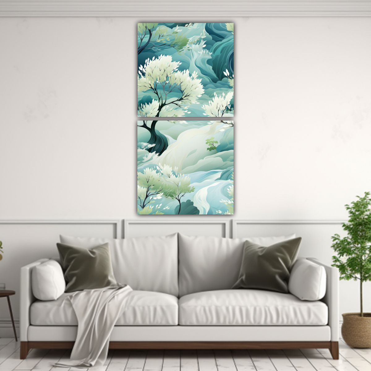 PINTURAS DECORATIVAS JUVENILES CON PATRÓN 40X80 CM - 2