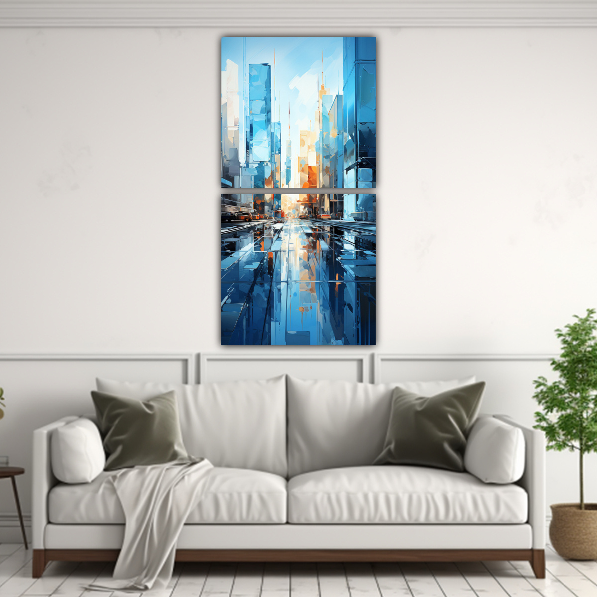 PINTURAS MINIMALISTAS DE COMPOSICIÓN 70X140 CM - 2