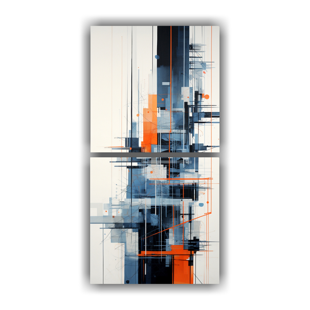 CUADROS DECORATIVOS CON DIBUJO DE NARANJA E 40X80 CM - 1
