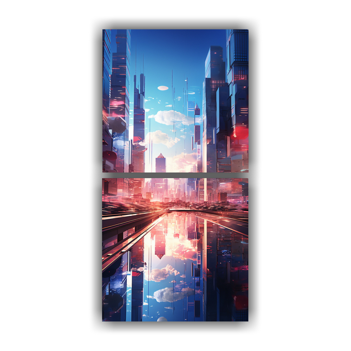 ARTE DE PARED TEMA EXCLUSIVO CON VISTA URBANA Y 50X100 CM - 1
