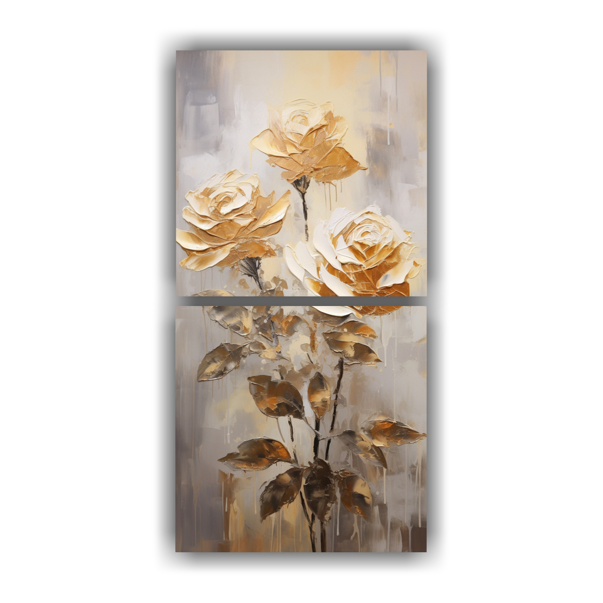 PINTURA EN BASTIDOR ESTILO GALERÍA CON EFECTO 30X60 CM - 1